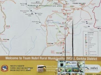 Manaslu Circuit trek Map
