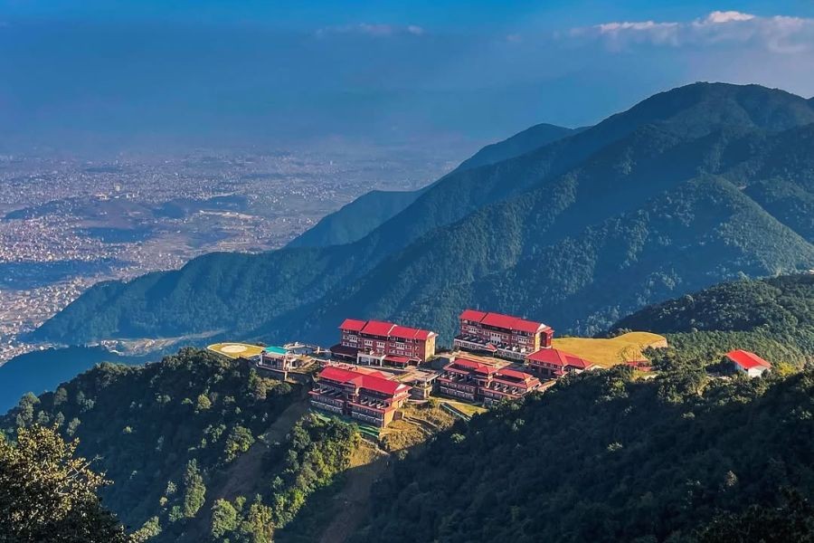 Panoramic view of Kathmandu Valley from Chandragiri hill.