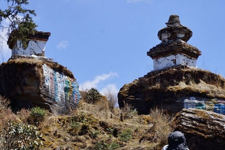 Buddhist chortens along the Pikey Peak trail.